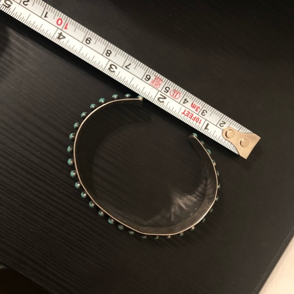Turquoise Sterling Silver Cuff Bracelet - Picture 6 of 6
